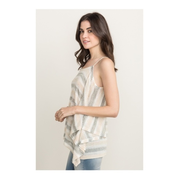 Mystree | Tops | Mystree Ruffle Fabric Mix Top | Poshmark